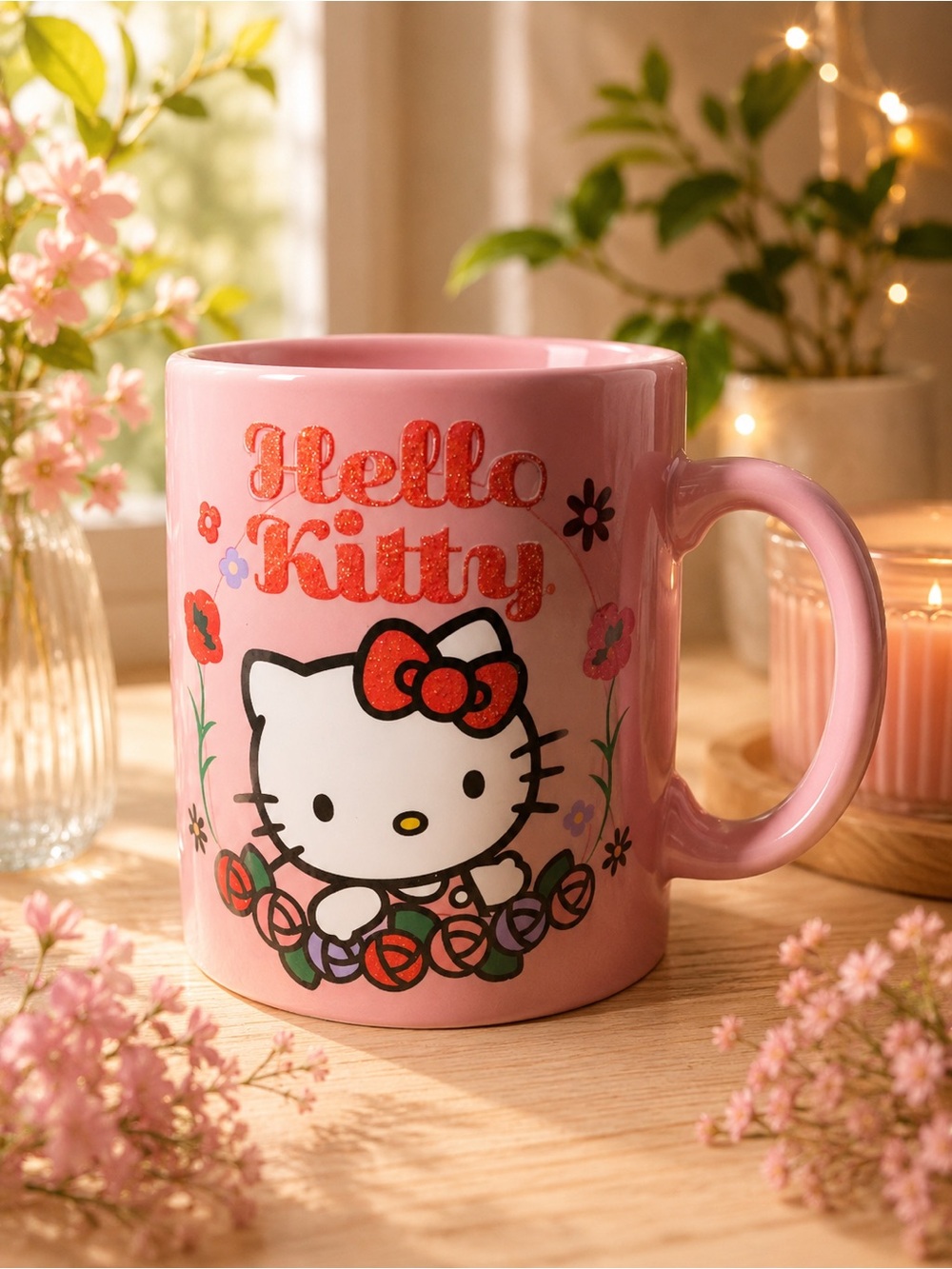 Hello kitty pink mug